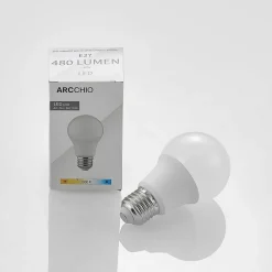 LED-pære E27 A60 4,9 W 3.000 K opal, sæt m. 3 stk