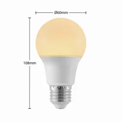 LED-pære E27 A60 4,9 W 3.000 K opal, sæt m. 3 stk