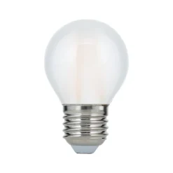 LED-pære, E27 G45, mat, 6W, 827, 720 lm, dæmpbar