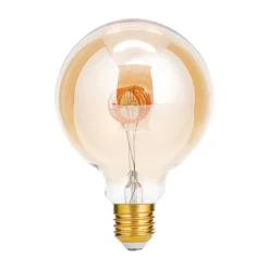 LED-pære E27 G95 4 W ravgul 2.200 K, kan dæmpes