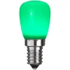 LED-pære E14 ST26 af plast, grøn
