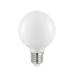 LED-pære E27 8W G80 2.700K dæmpbar, opal, sæt med 3 stk