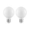 LED-pære E27 4 W G80 2.700 K dæmpes opal 2 stk