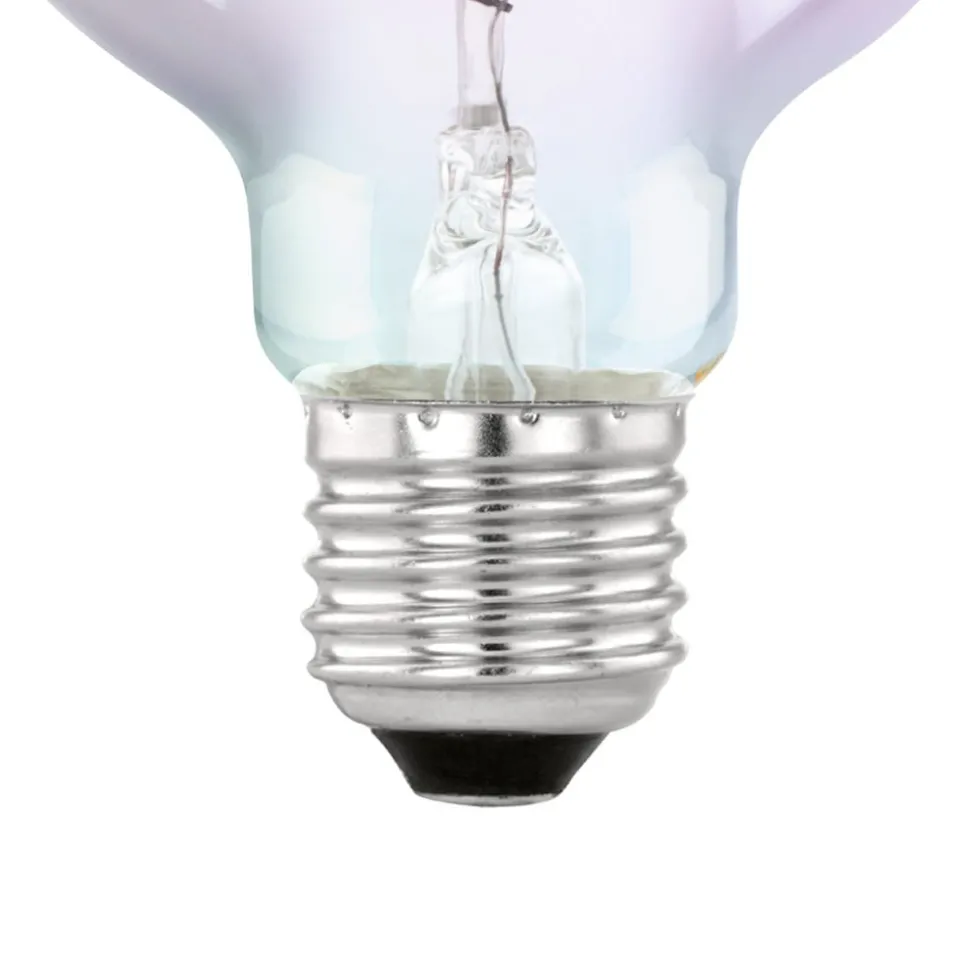 LED-pære E27 4 W G80 2000K filament iriseret dim