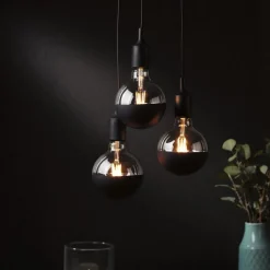 LED-pære E27 827 6,5W hovedspejl sort mat