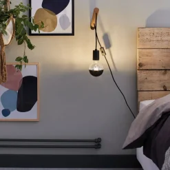 LED-pære E27 827 6,5W hovedspejl sort mat