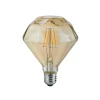 LED-pære E27 4W 2.700K diamantfilament rav