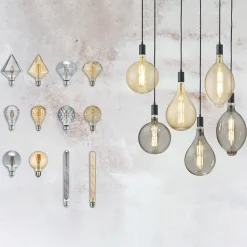 LED-pære E27 4W 2.700K diamantfilament rav