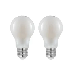 LED-pære E27 6W 2.700 K dæmpes opal 2 stk
