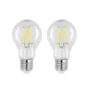 LED-pære E27 4W 2.700 K filament dæmpes klar 2 stk
