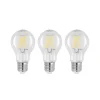 LED-pære E27 4W 2.700 K filament dæmpes klar 3 stk