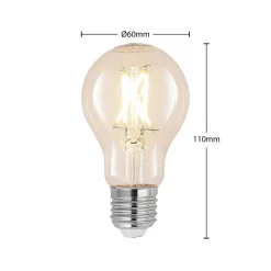 LED-pære E27 4W 2.700 K filament dæmpes klar 3 stk