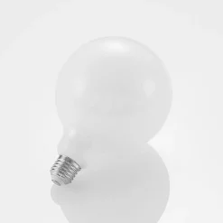 LED-pære E27 6W 2.700K G125 Globe, dæmpbar, opal