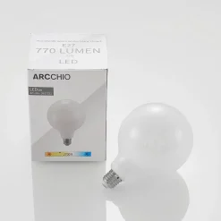 LED-pære E27 6W 2.700K G125 Globe, dæmpbar, opal