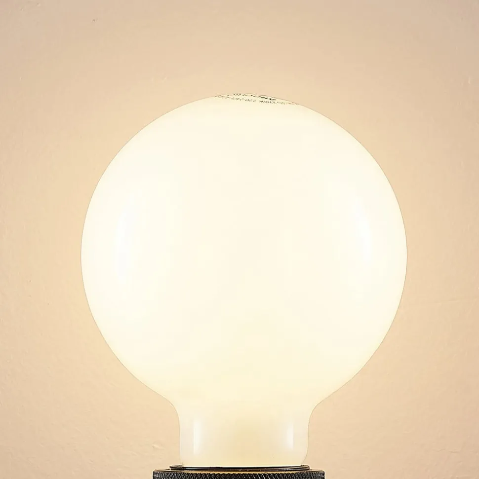 LED-pære E27 4 W 2.700 K G95 globe dæmpes opal, 3