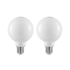 LED-pære E27 4 W 2.700 K G95 globe dæmpes opal, 2