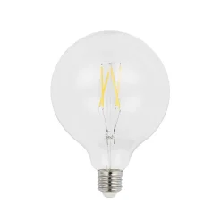 LED-pære E27 6W 2.700K G125 Globe, glødetråd, klar