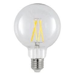 LED-pære E27 8W 2.700K G95 Globe, glødetråd, klar