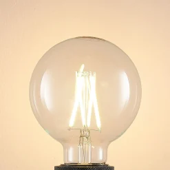 LED-pære E27 8W 2.700K G95 Globe, glødetråd, klar