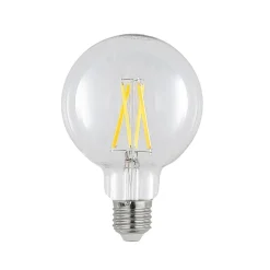LED-pære E27 8 W 2.700 K G95 globe klar 2 stk