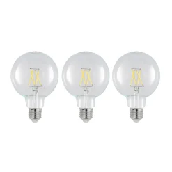 LED-pære E27 4 W 2.700 K G95 globe klar 3 stk