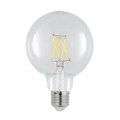 LED-pære E27 4 W 2.700 K G95 globe klar 2 stk