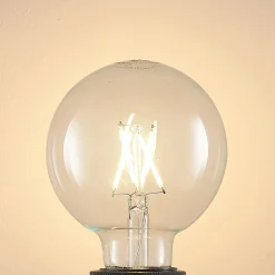 LED-pære E27 4 W 2.700 K G95 globe klar 2 stk