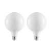 LED-pære E27 6W 2.700 K G125 kan dæmpes opal 2 stk