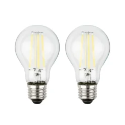 LED-pære E27 5W klar 3000K 1055 lm energiklasse 2er