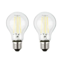 LED-pære E27 4W klar 3000K 840 lm energiklasse 2er