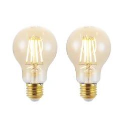 LED-pære E27 6,5 W 825 rav 3-trins-dæmper, 2 stk