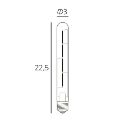 LED-pære Long Tube 225, E27, 3,5 W, 2.200 K, dæmpbar