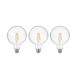 LED-pære med klar glødetråd E27 G125 3,8W 2700K 806lm 3er