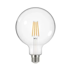 LED-pære med klar glødetråd E27 G125 3,8W 2700K 806lm 3er