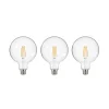 LED-pære med klar glødetråd E27 G125 3,8W 3000K 806lm 3er
