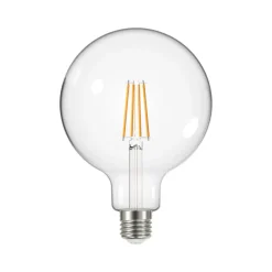 LED-pære med klar glødetråd E27 G125 3,8W 3000K 806lm 3er