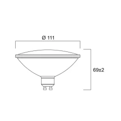 LED-pære RETRO, ES111, GU10 12 W 830 1150 lm dæmpbar 25°