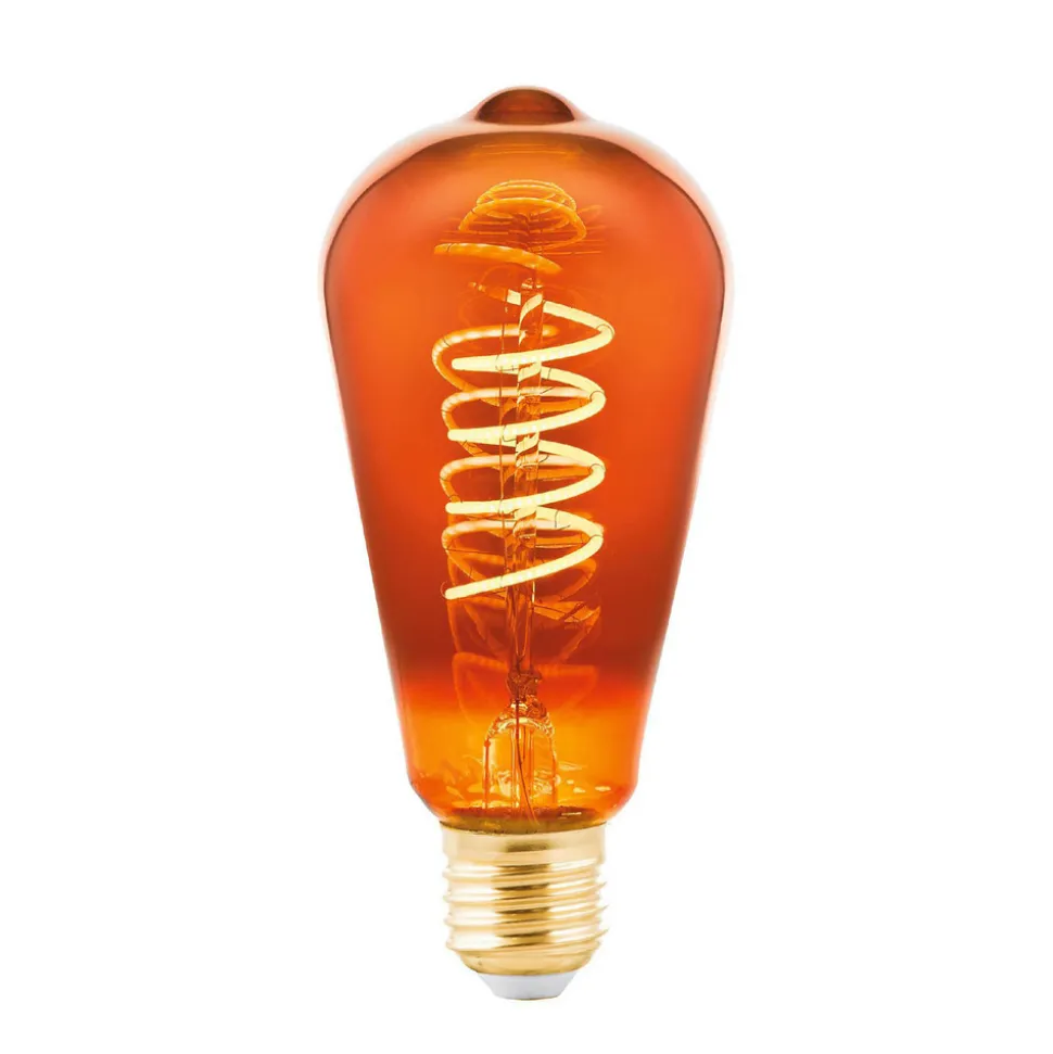 LED-pære ST64 E27 4 W 2.000 K filament kobber