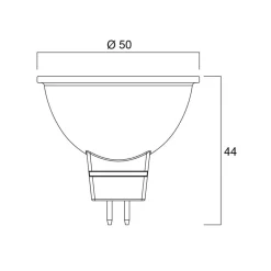 LED-pære SUPERIA RETRO GU5.3 MR16 6,1W 830 621lm dæmpbar