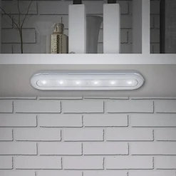 LED Push Light Row, batteridrift, 6.500 K, 30 cm