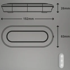 LED Push Light Row, batteridrift, 6.500 K, 15 cm