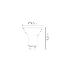 LED-reflektor GU10 5W dim to warm, hvid