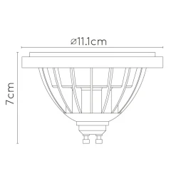 LED-reflektor GU10 12 W 3.000 K, dim to warm, sort