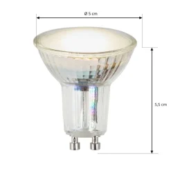 LED-reflektor GU10 4,5W 3.000 K 120° glas