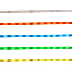 LED-RGB stripe med fjernbetjening, længde 5 meter