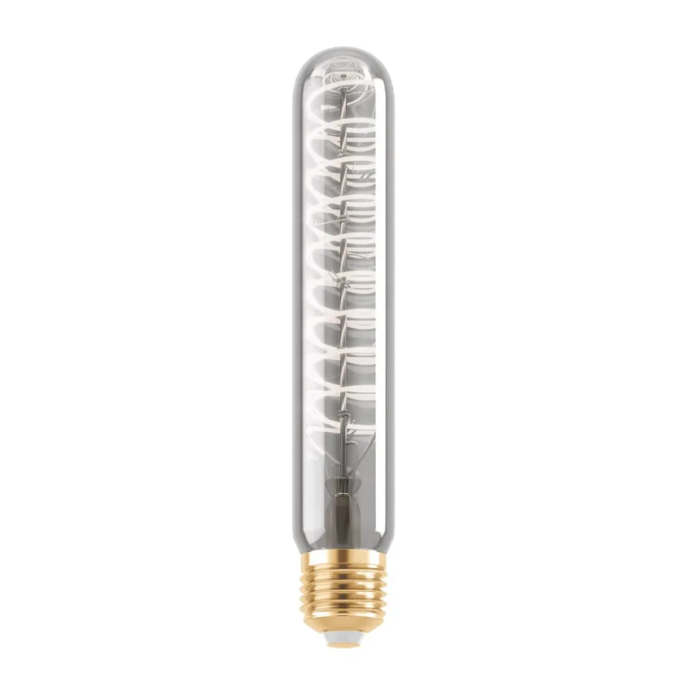 LED-rørpære E27 4W T30 1.700K Filament røgfarvet