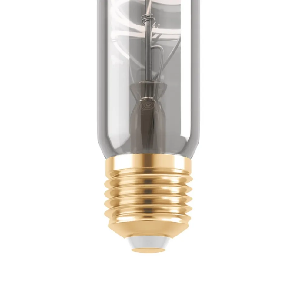 LED-rørpære E27 4W T30 1.700K Filament røgfarvet