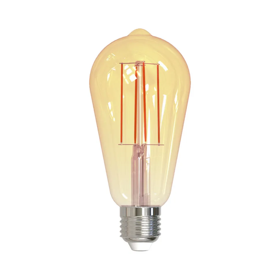 LED-Rustika, glødetråd, E27, guldfarvet, 7W, 2000K, 650 lumen