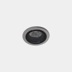 LEDS-C4 Eko indbygningsspot til udendørs brug, grå, Ø 7,5 cm, aluminium
