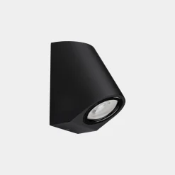 LEDS-C4 Eko skrå udendørs væglampe, sort, bredde 7 cm